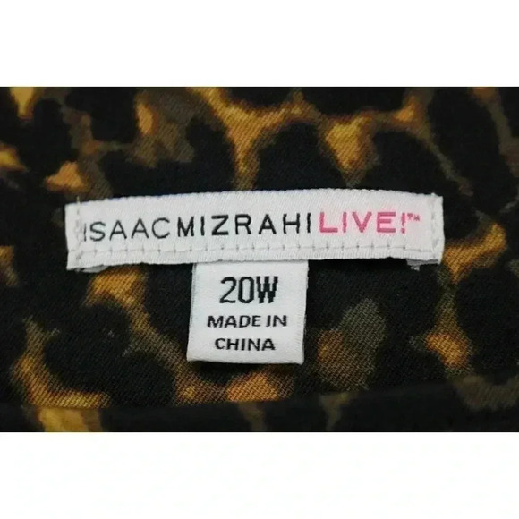 Isaac Mizrahi Live! Leopard Print Dress Ruffle-Size 20W - Picture 3 of 6